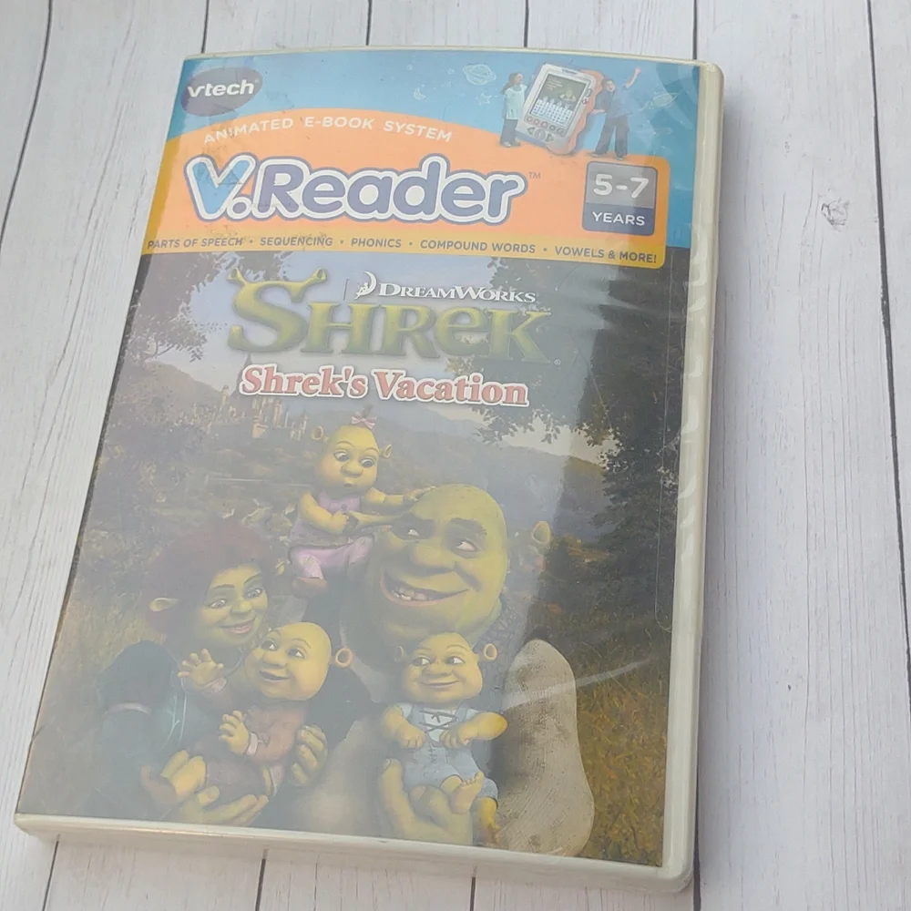 Sealed 🆕 Shrek's Vacation Animated -Book Ages 5-7 New Sealed VTech V Reader